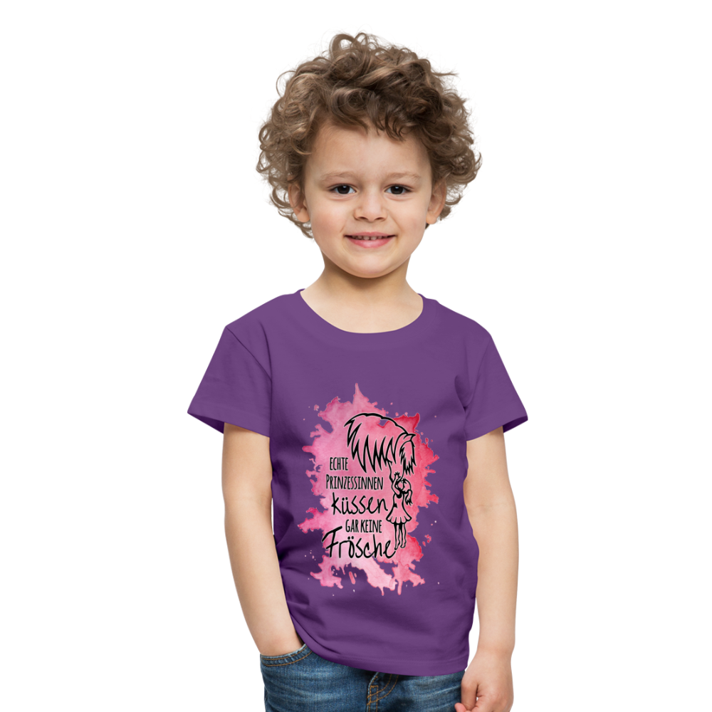 "Prinzessinnen-Kuss" Aquarell-Stil - Kinder T-Shirt - Lila