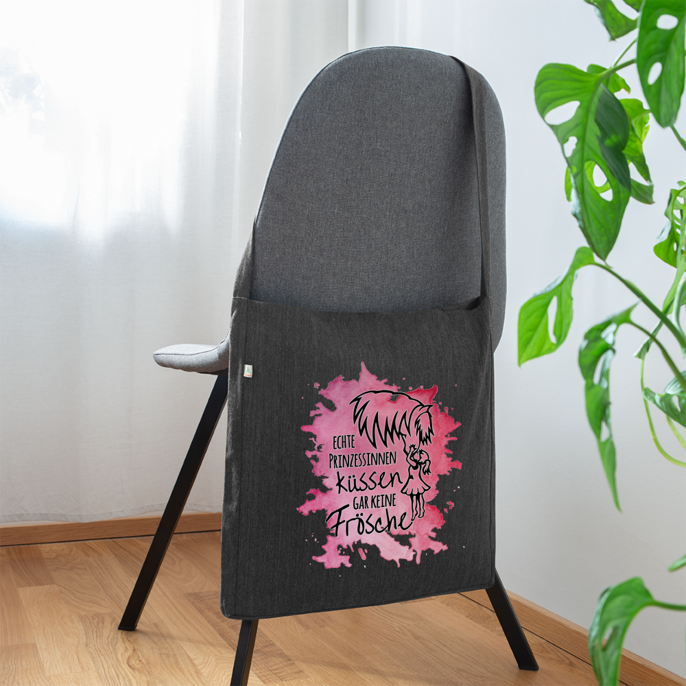 "Prinzessinnen-Kuss" Aquarell-Stil - Schultertasche - Schwarz meliert