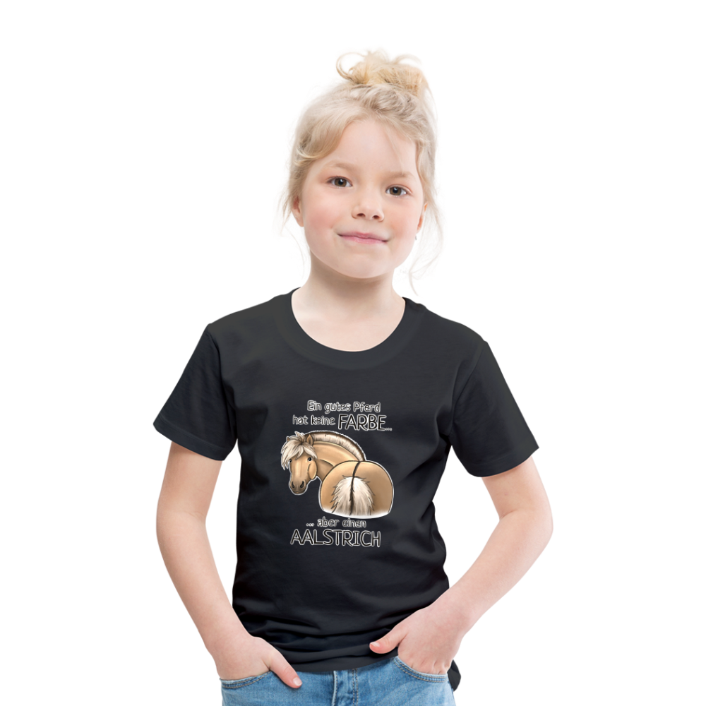 "Aalstrich" Illustrations-Stil - Kinder T-Shirt - Schwarz