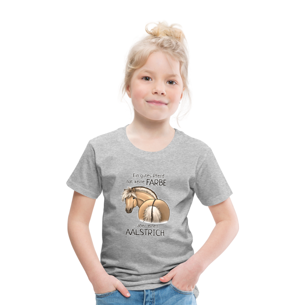 "Aalstrich" Illustrations-Stil - Kinder T-Shirt - Grau meliert