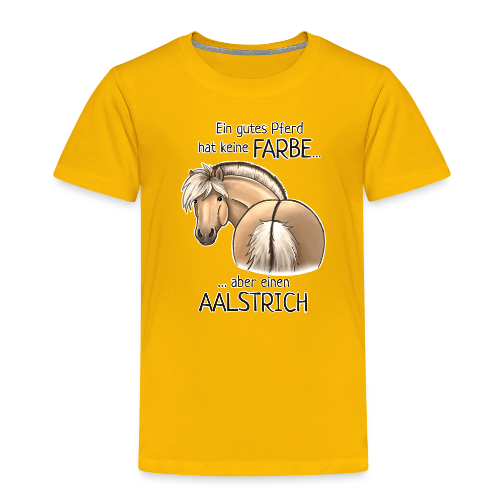 "Aalstrich" Illustrations-Stil - Kinder T-Shirt - Sonnengelb