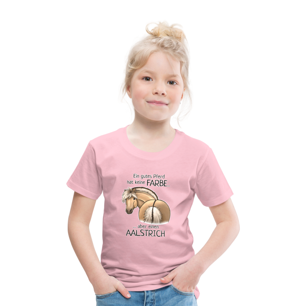 "Aalstrich" Illustrations-Stil - Kinder T-Shirt - Hellrosa