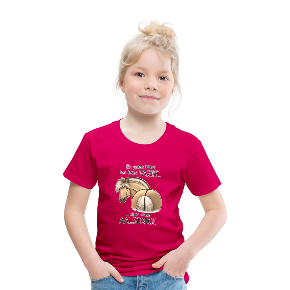 "Aalstrich" Illustrations-Stil - Kinder T-Shirt - dunkles Pink