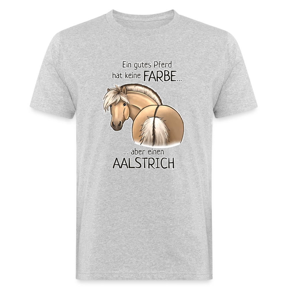 "Aalstrich" Illustrations-Stil - Männer Bio-T-Shirt - Grau meliert