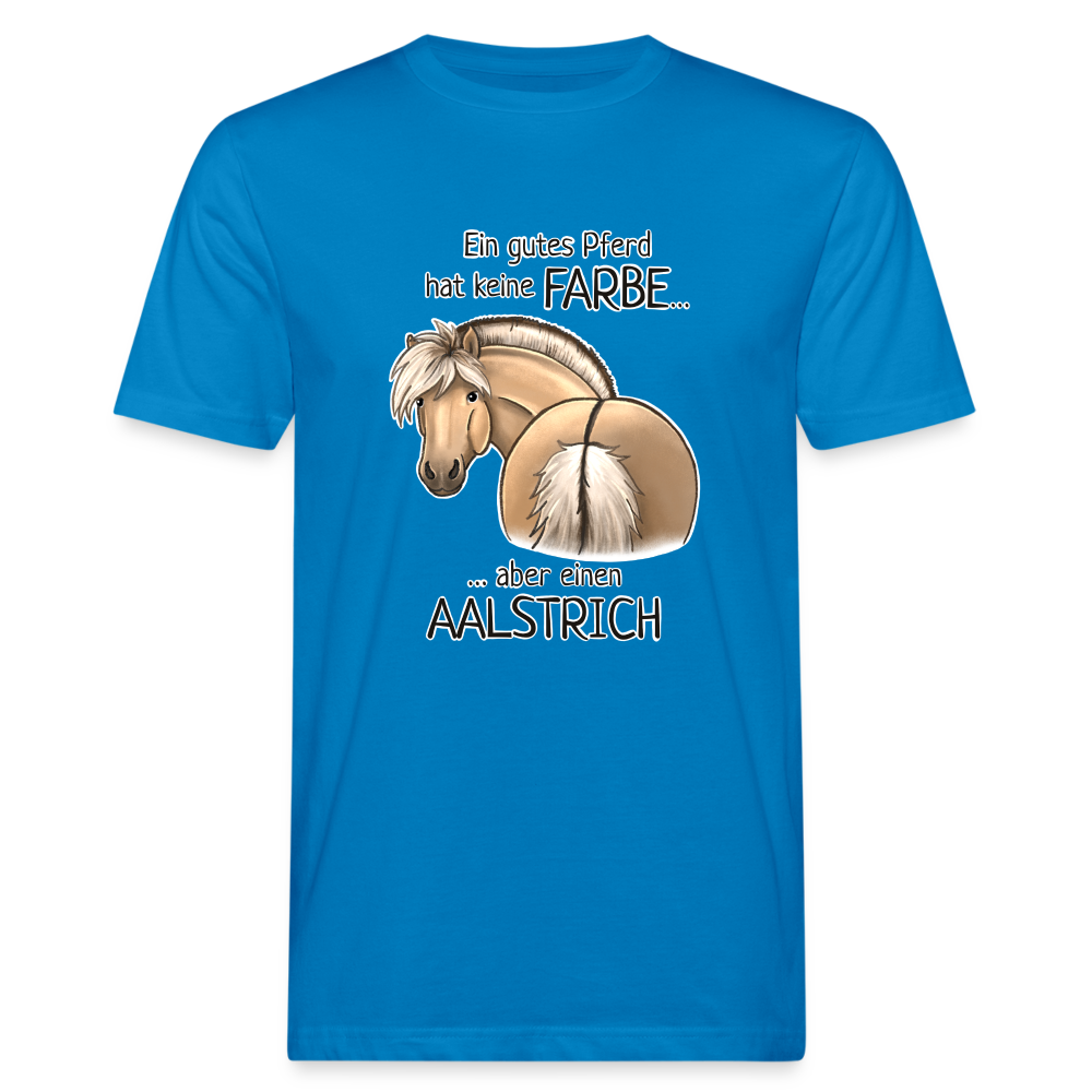 "Aalstrich" Illustrations-Stil - Männer Bio-T-Shirt - Pfauenblau