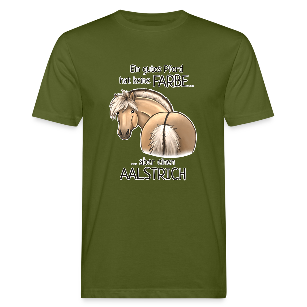 "Aalstrich" Illustrations-Stil - Männer Bio-T-Shirt - Moosgrün