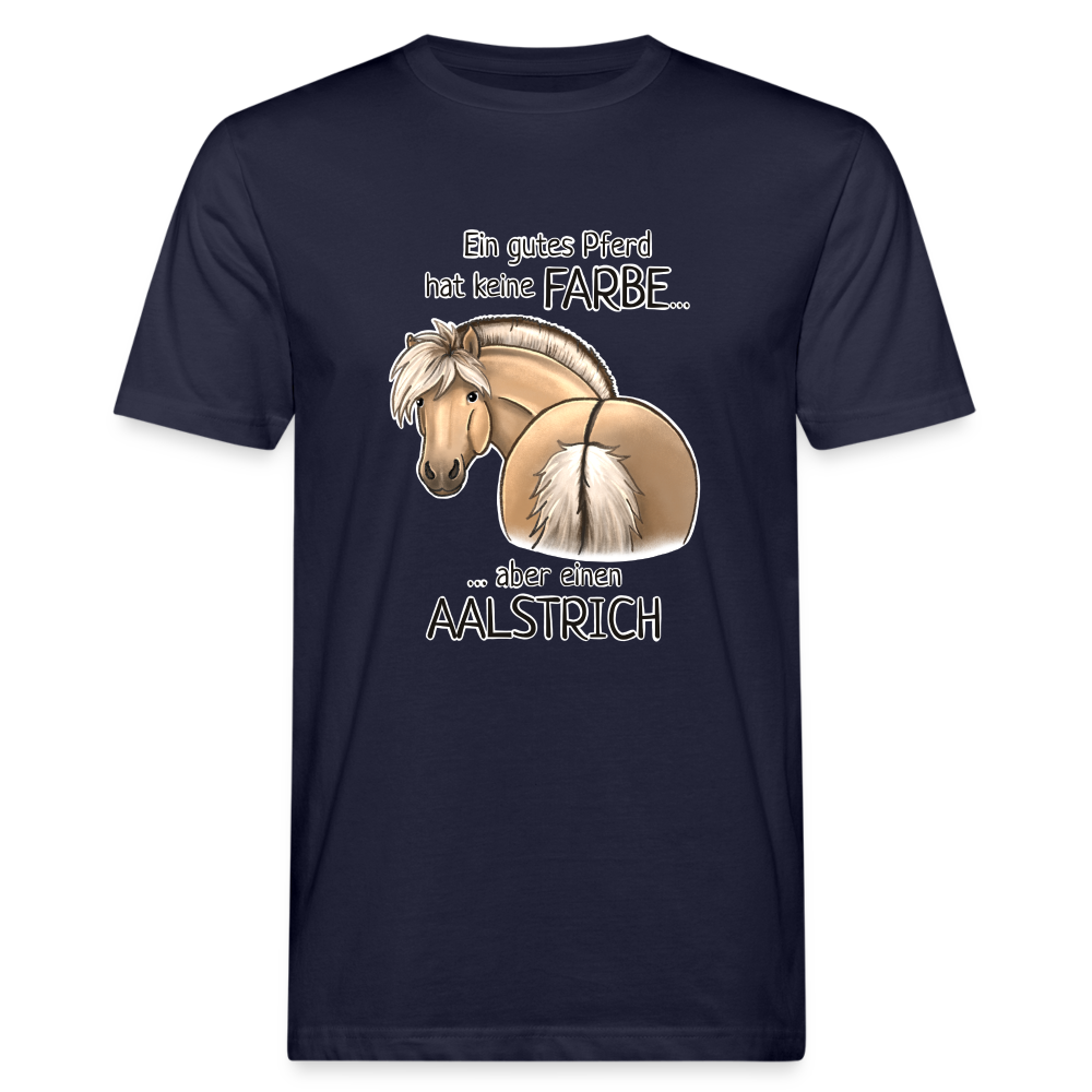 "Aalstrich" Illustrations-Stil - Männer Bio-T-Shirt - Navy