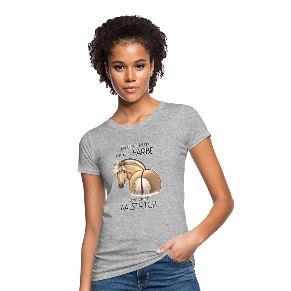"Aalstrich" Illustrations-Stil - Frauen Bio-T-Shirt - Grau meliert