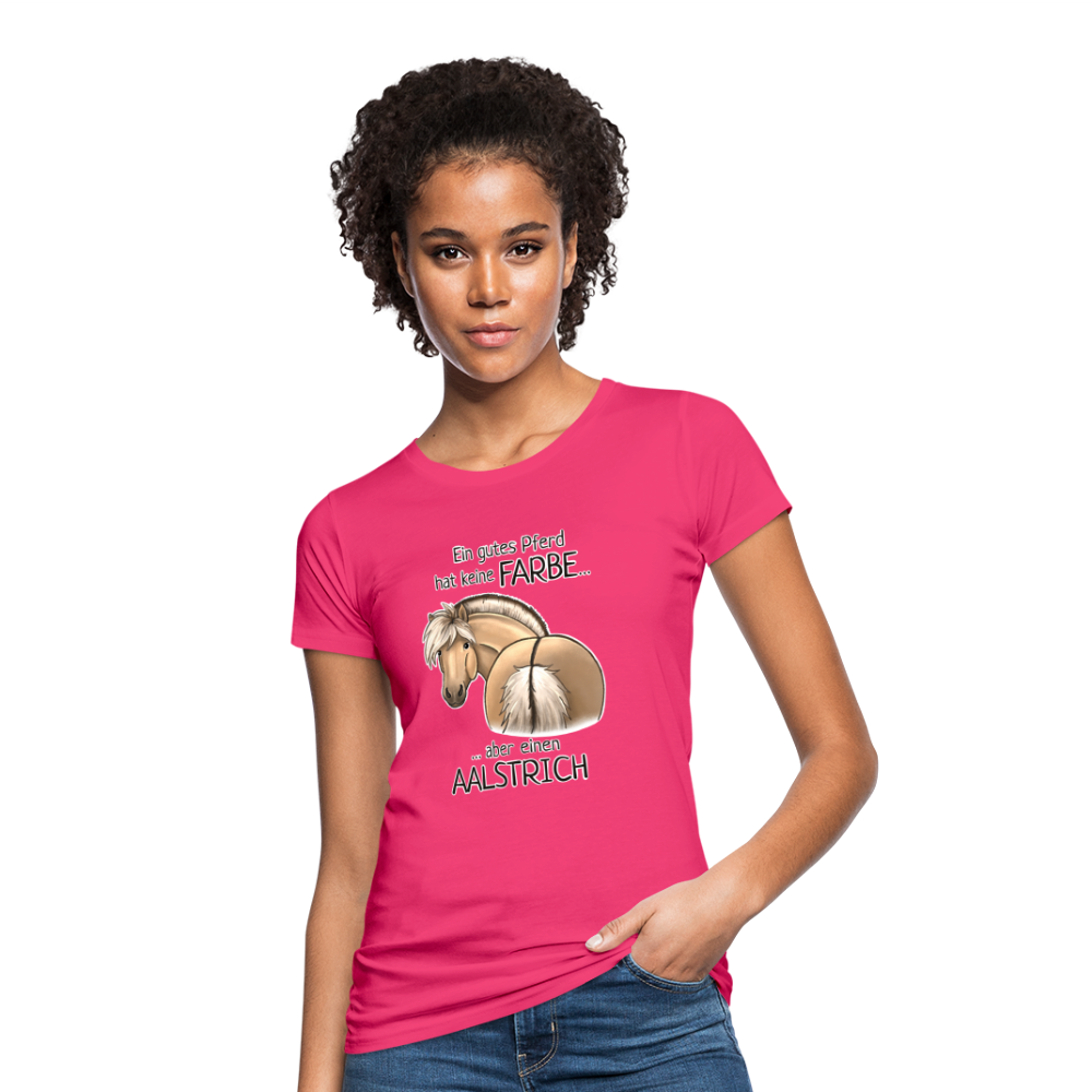 "Aalstrich" Illustrations-Stil - Frauen Bio-T-Shirt - Neon Pink
