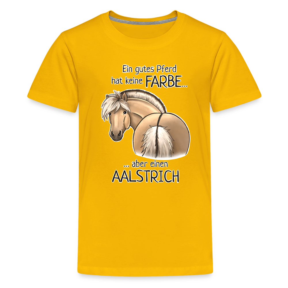 "Aalstrich" Illustrations-Stil - Teenager T-Shirt - Sonnengelb