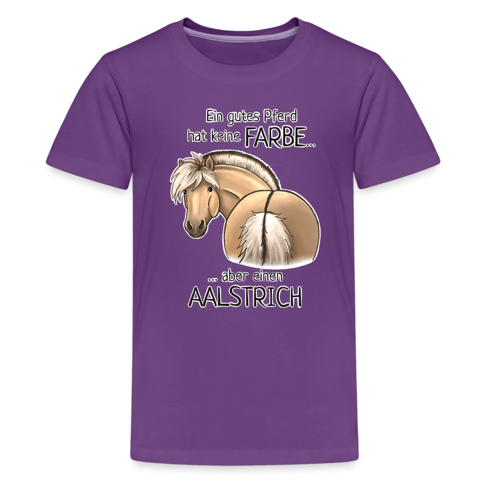"Aalstrich" Illustrations-Stil - Teenager T-Shirt - Lila