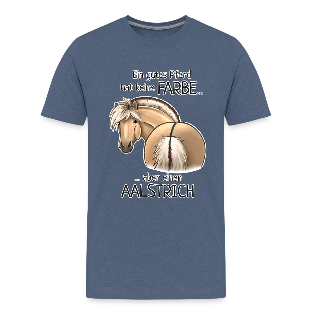 "Aalstrich" Illustrations-Stil - Teenager T-Shirt - Blau meliert
