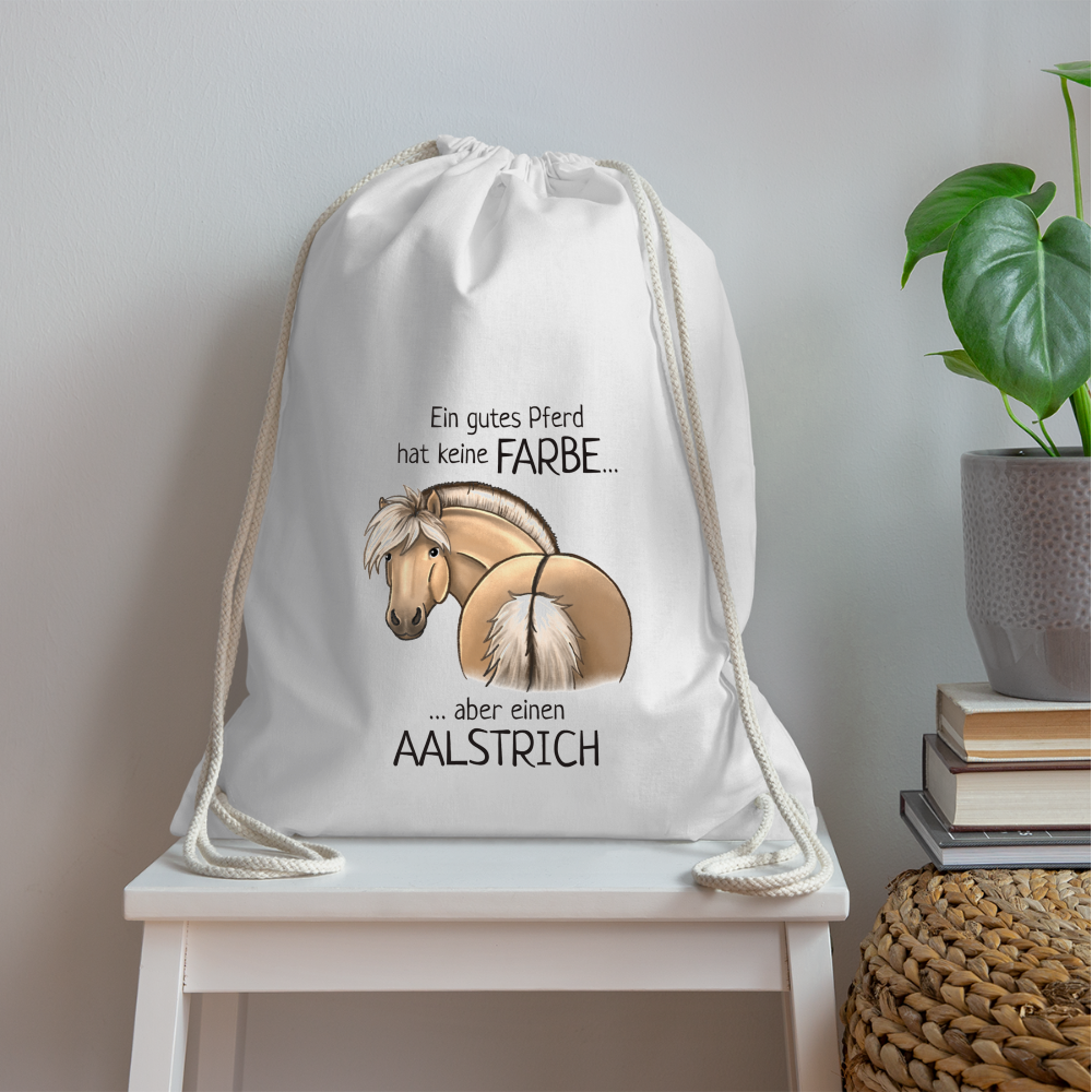 "Aalstrich" Illustrations-Stil - Stallbeutel - weiß