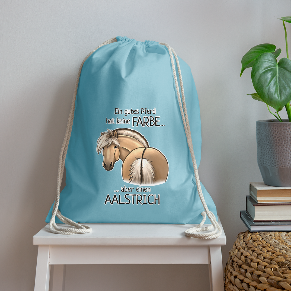 "Aalstrich" Illustrations-Stil - Stallbeutel - Aqua