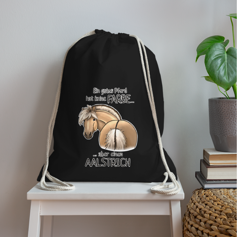 "Aalstrich" Illustrations-Stil - Stallbeutel - Schwarz