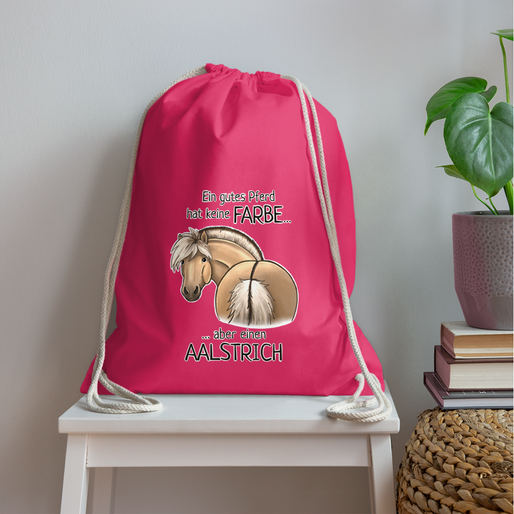 "Aalstrich" Illustrations-Stil - Stallbeutel - Fuchsia