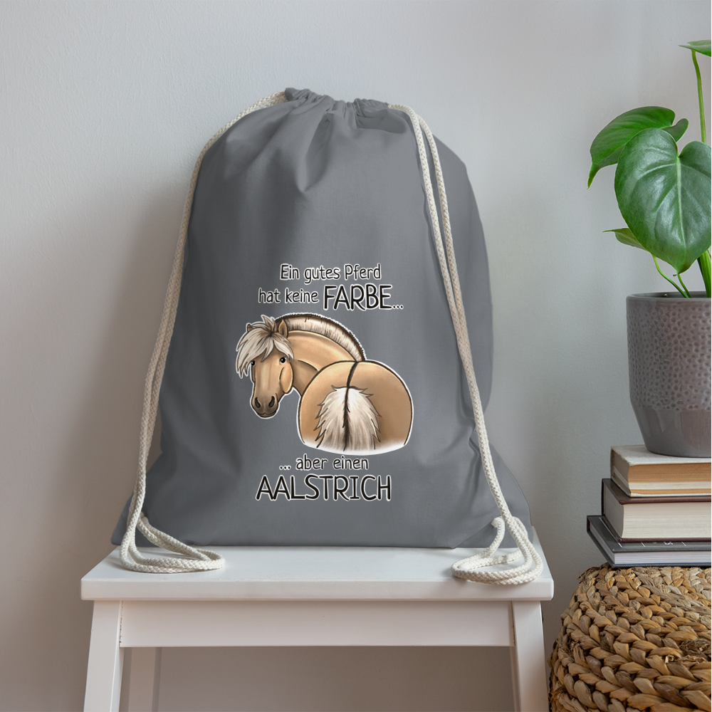 "Aalstrich" Illustrations-Stil - Stallbeutel - Grau