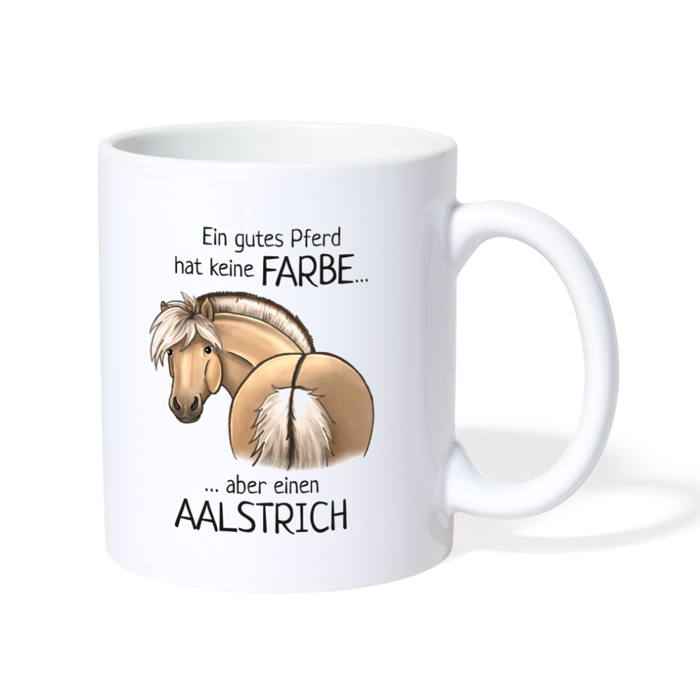 "Aalstrich" Illustrations-Stil - Tasse weiß - weiß