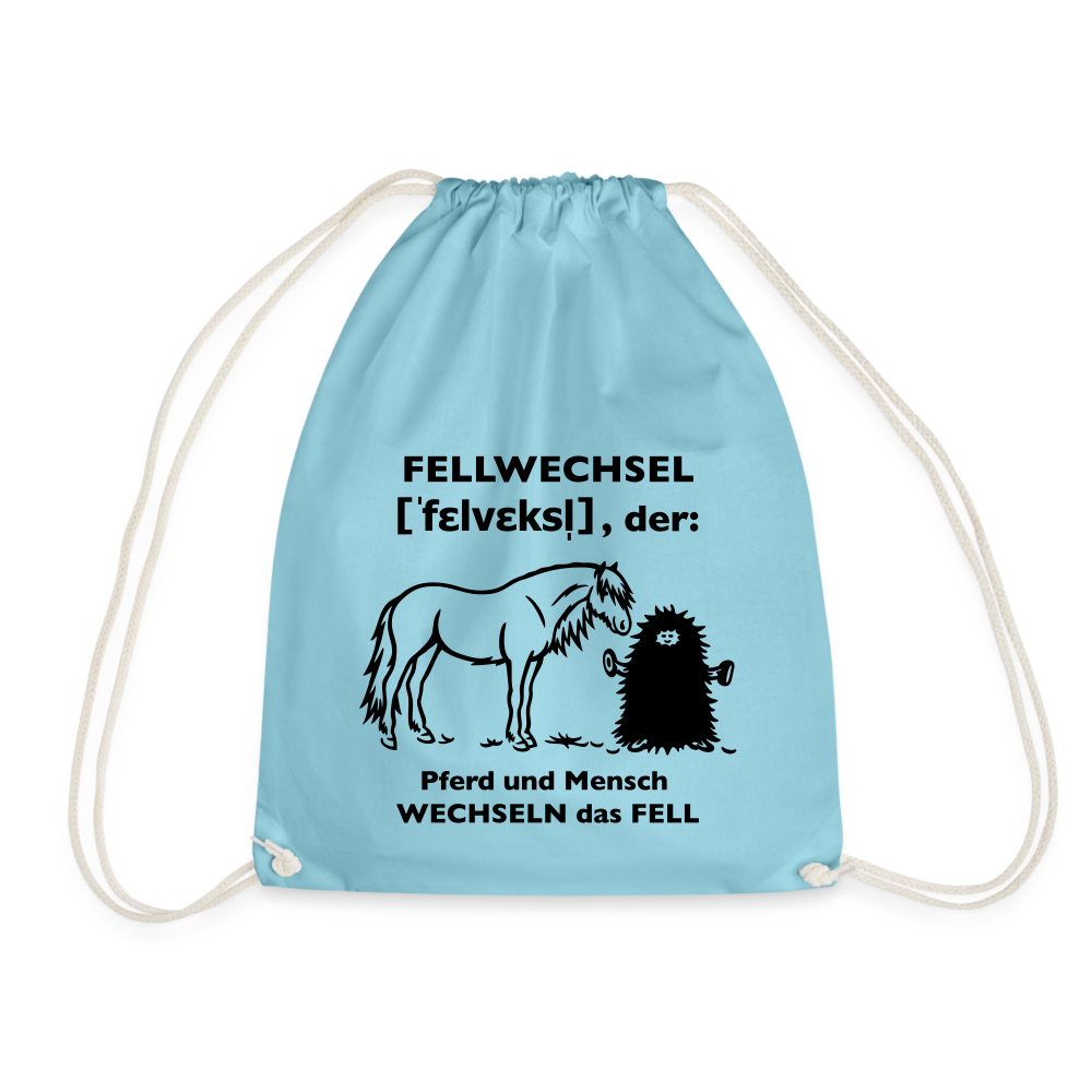 „Definition Fellwechsel“ Grafik-Stil - Stallbeutel - Aqua