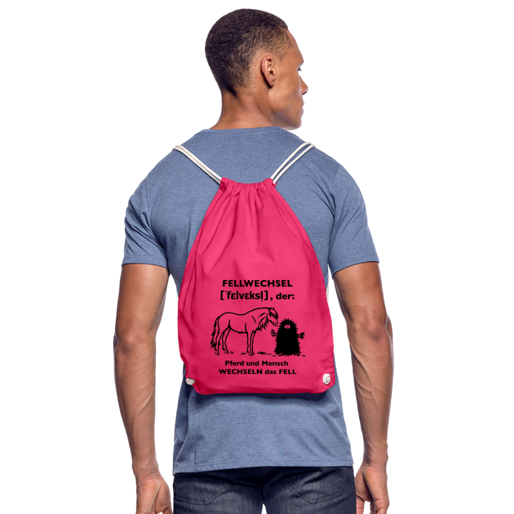 „Definition Fellwechsel“ Grafik-Stil - Stallbeutel - Fuchsia