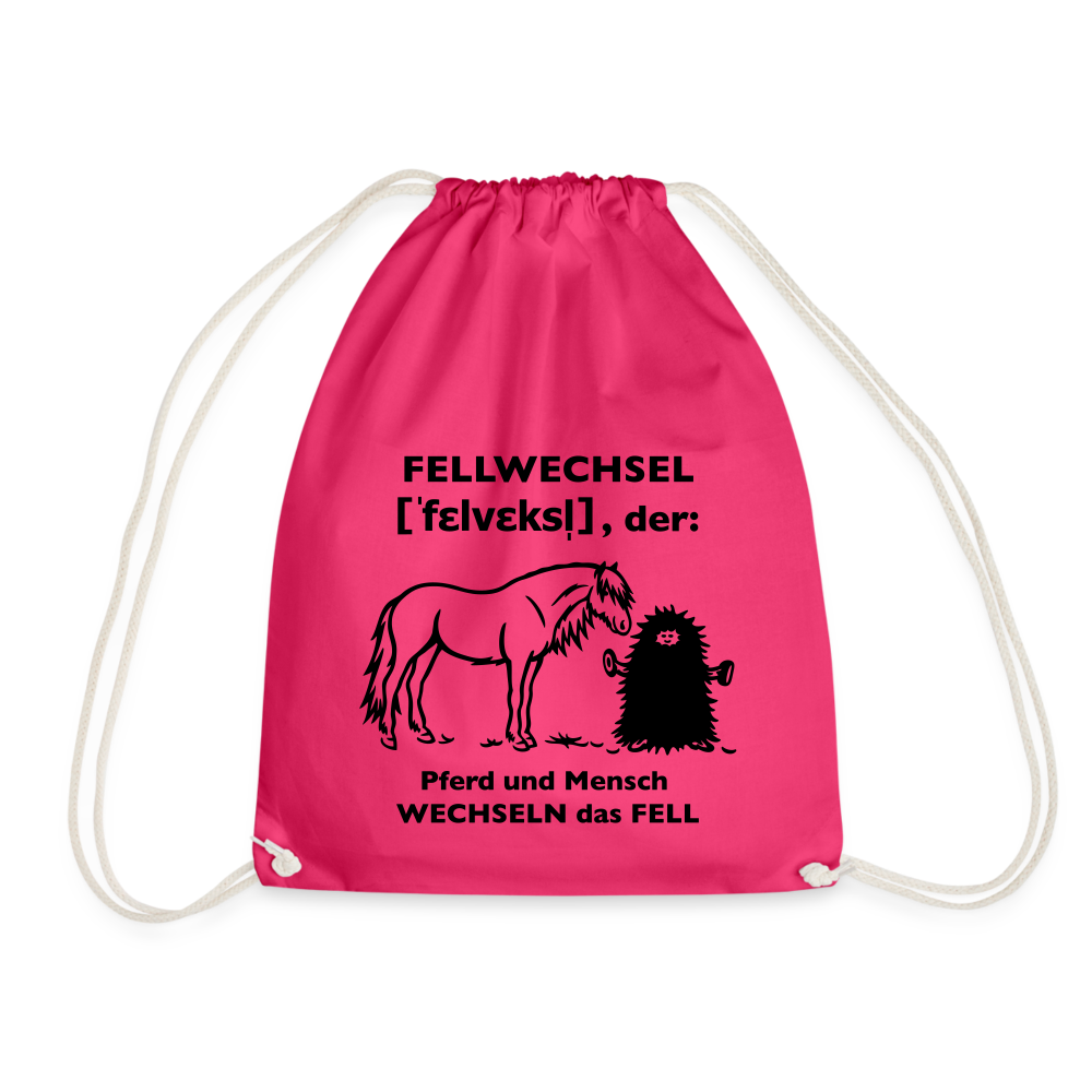 „Definition Fellwechsel“ Grafik-Stil - Stallbeutel - Fuchsia