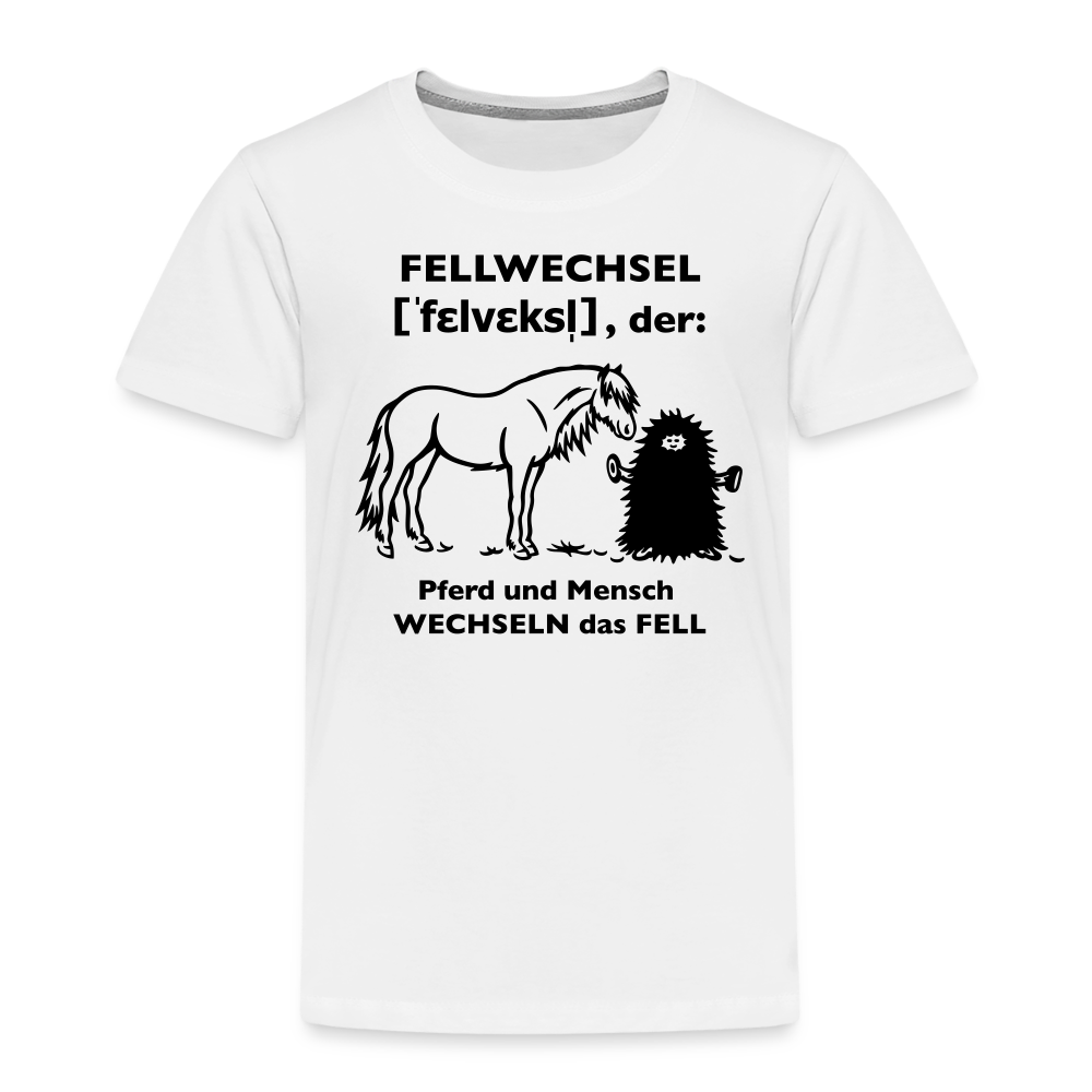 „Definition Fellwechsel“ Grafik-Stil - Kinder T-Shirt - weiß