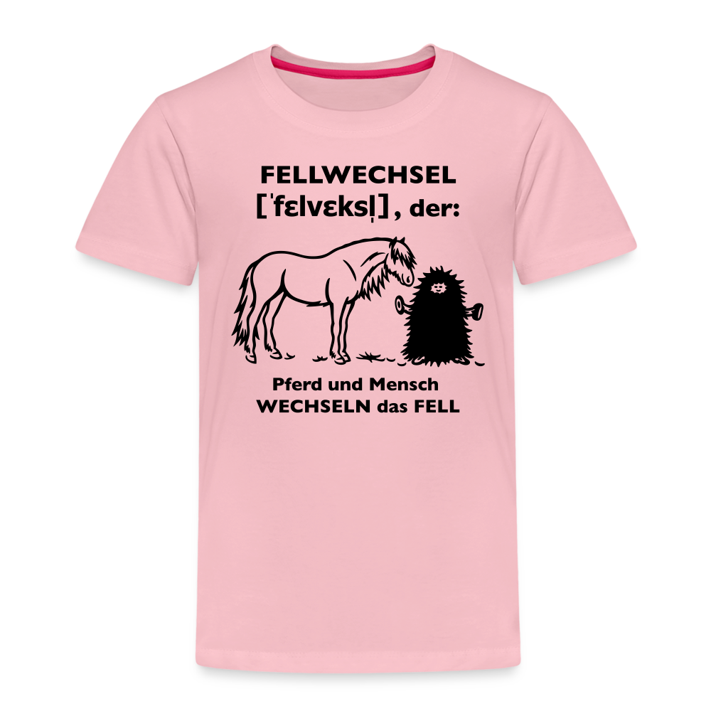 „Definition Fellwechsel“ Grafik-Stil - Kinder T-Shirt - Hellrosa