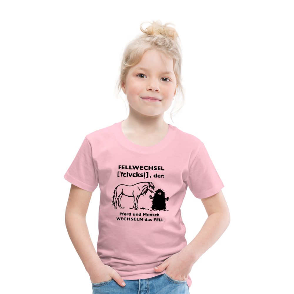 „Definition Fellwechsel“ Grafik-Stil - Kinder T-Shirt - Hellrosa