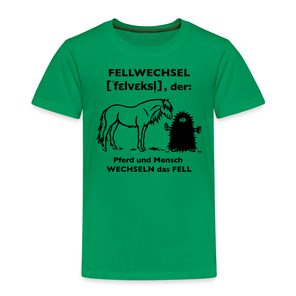 „Definition Fellwechsel“ Grafik-Stil - Kinder T-Shirt - Kelly Green
