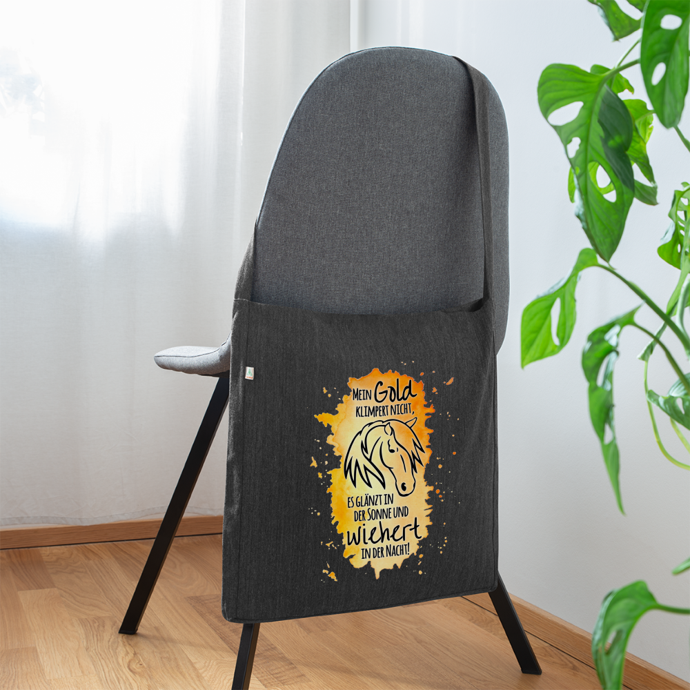 "Mein Gold wiehert" Aquarell-Stil - Schultertasche - Schwarz meliert