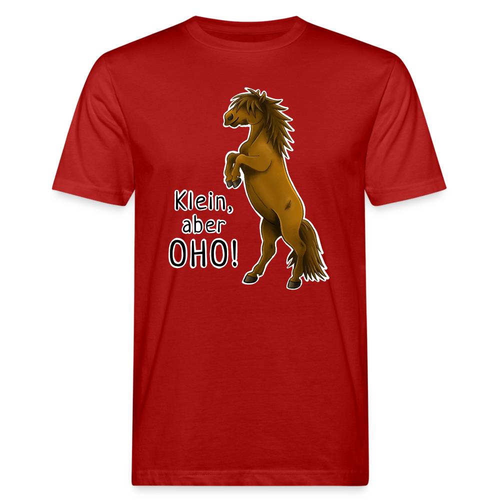 "Oho!" llustrations-Stil - Männer Bio-T-Shirt - Dunkelrot