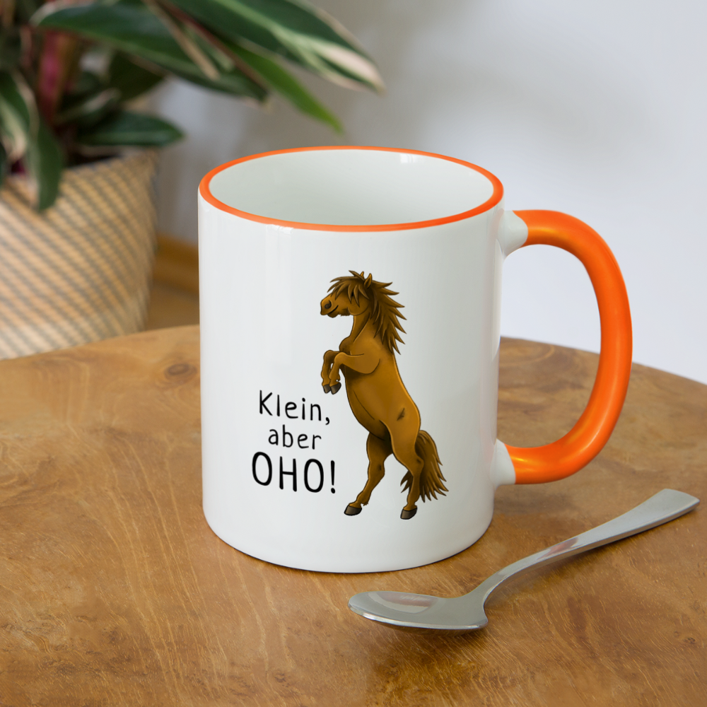 "Oho!" llustrations-Stil - Tasse zweifarbig - Weiß/Orange