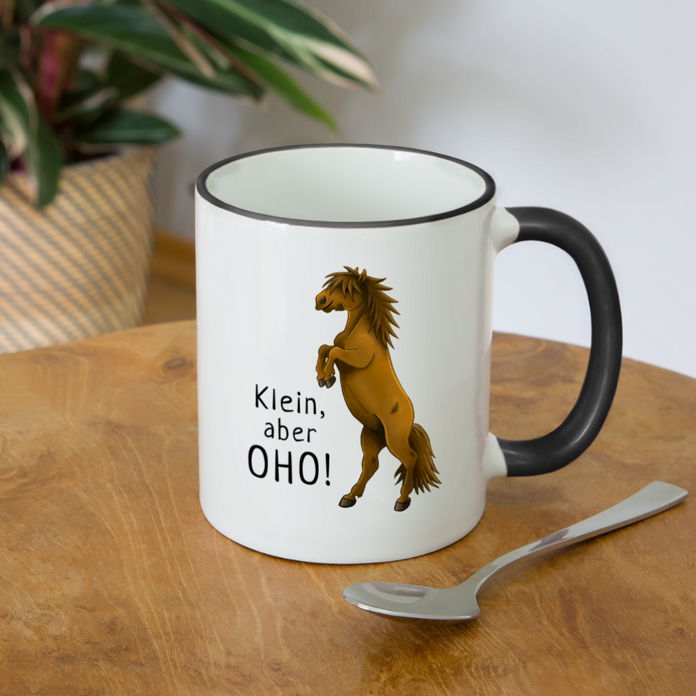 "Oho!" llustrations-Stil - Tasse zweifarbig - Weiß/Schwarz