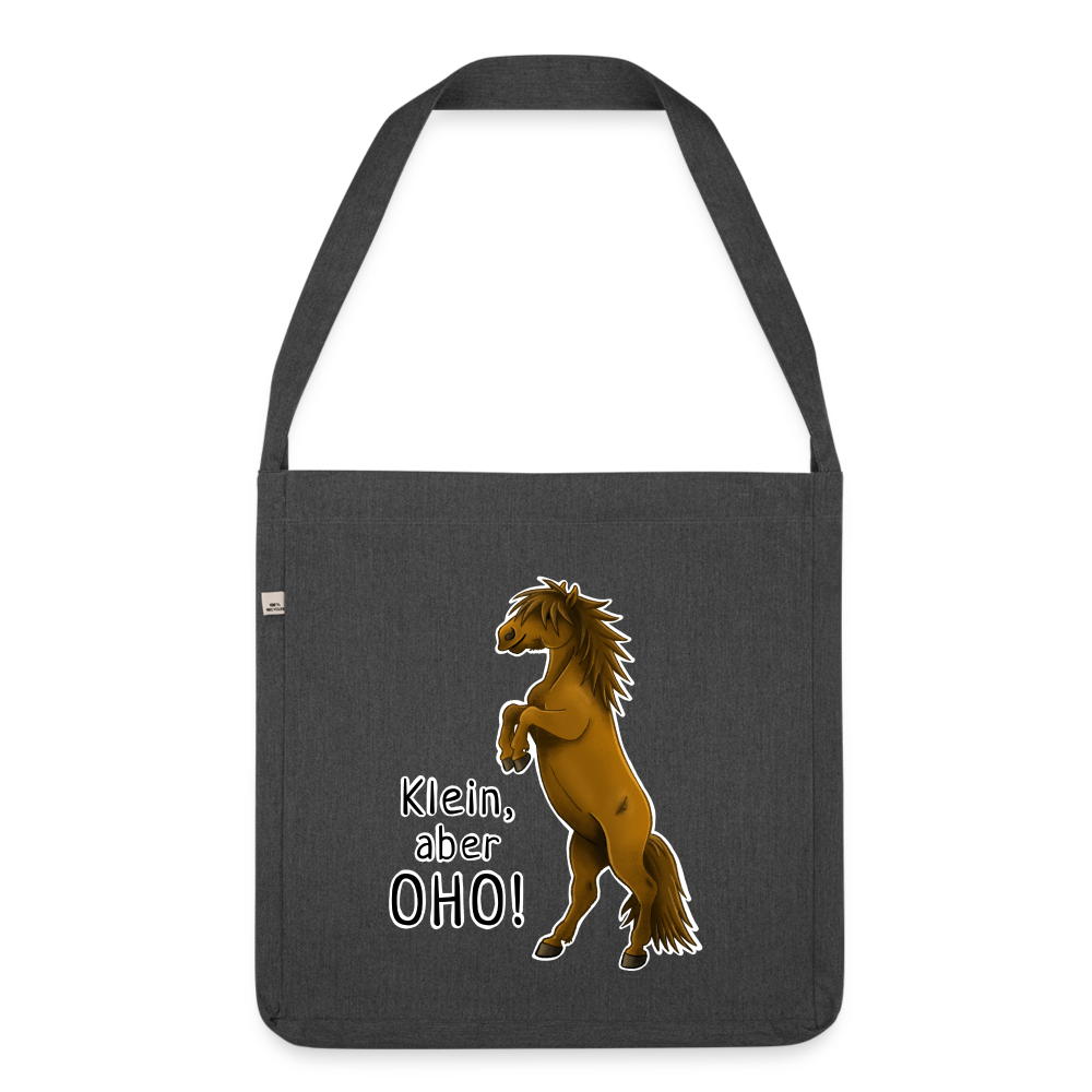 "Oho!" llustrations-Stil - Schultertasche - Schwarz meliert