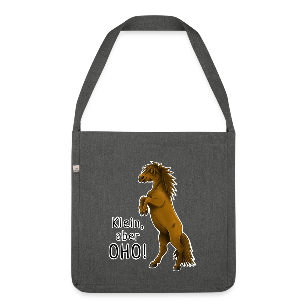 "Oho!" llustrations-Stil - Schultertasche - Dunkelgrau meliert