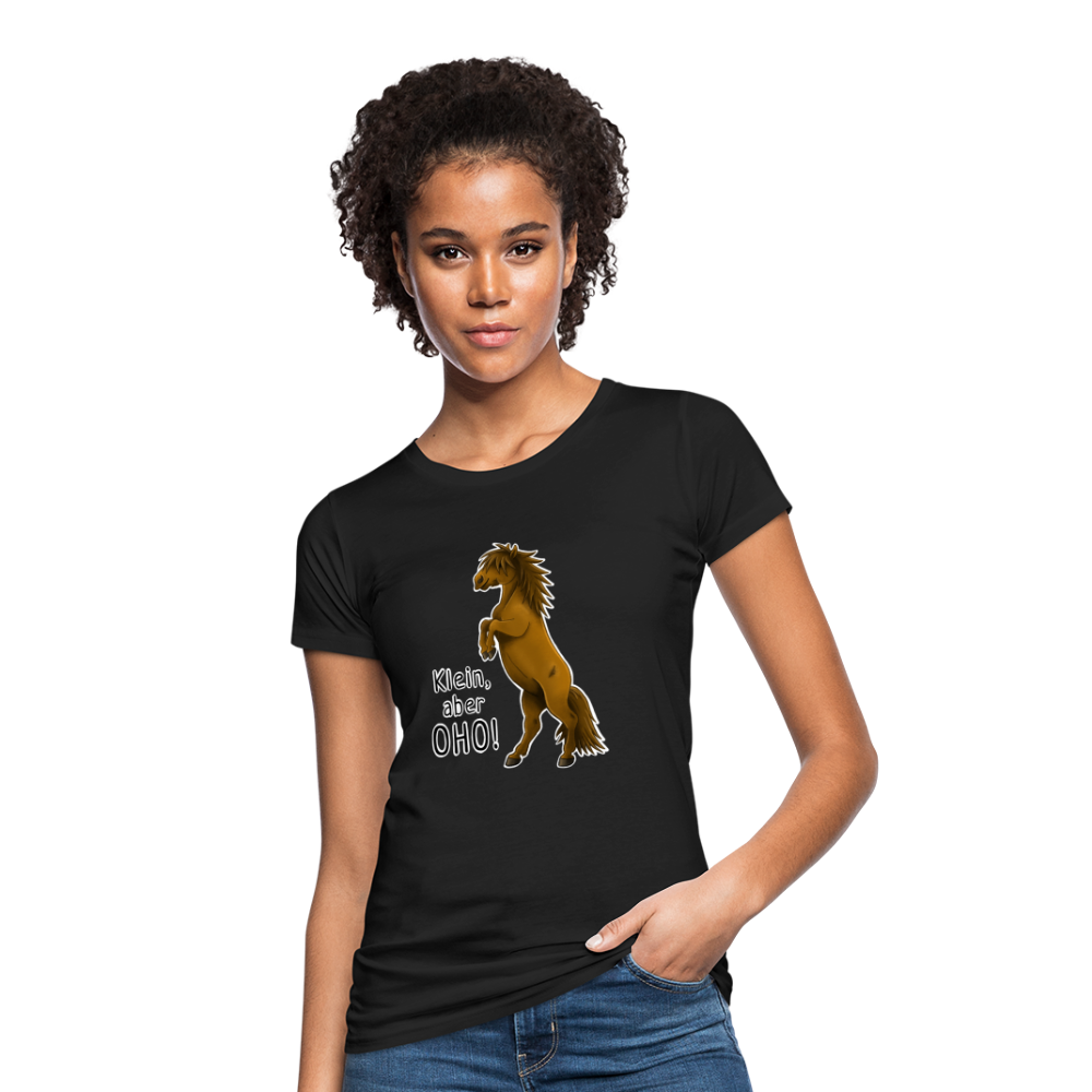 "Oho!" llustrations-Stil - Frauen Bio-T-Shirt - Schwarz