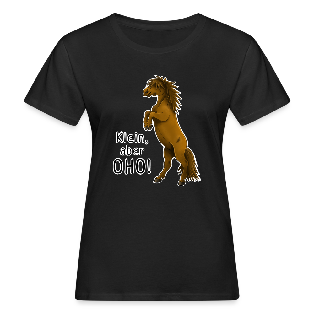 "Oho!" llustrations-Stil - Frauen Bio-T-Shirt - Schwarz