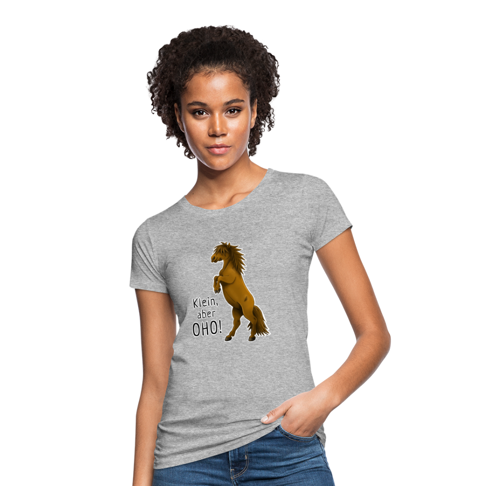 "Oho!" llustrations-Stil - Frauen Bio-T-Shirt - Grau meliert