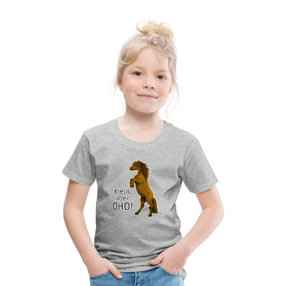 "Oho!" llustrations-Stil - Kinder T-Shirt - Grau meliert