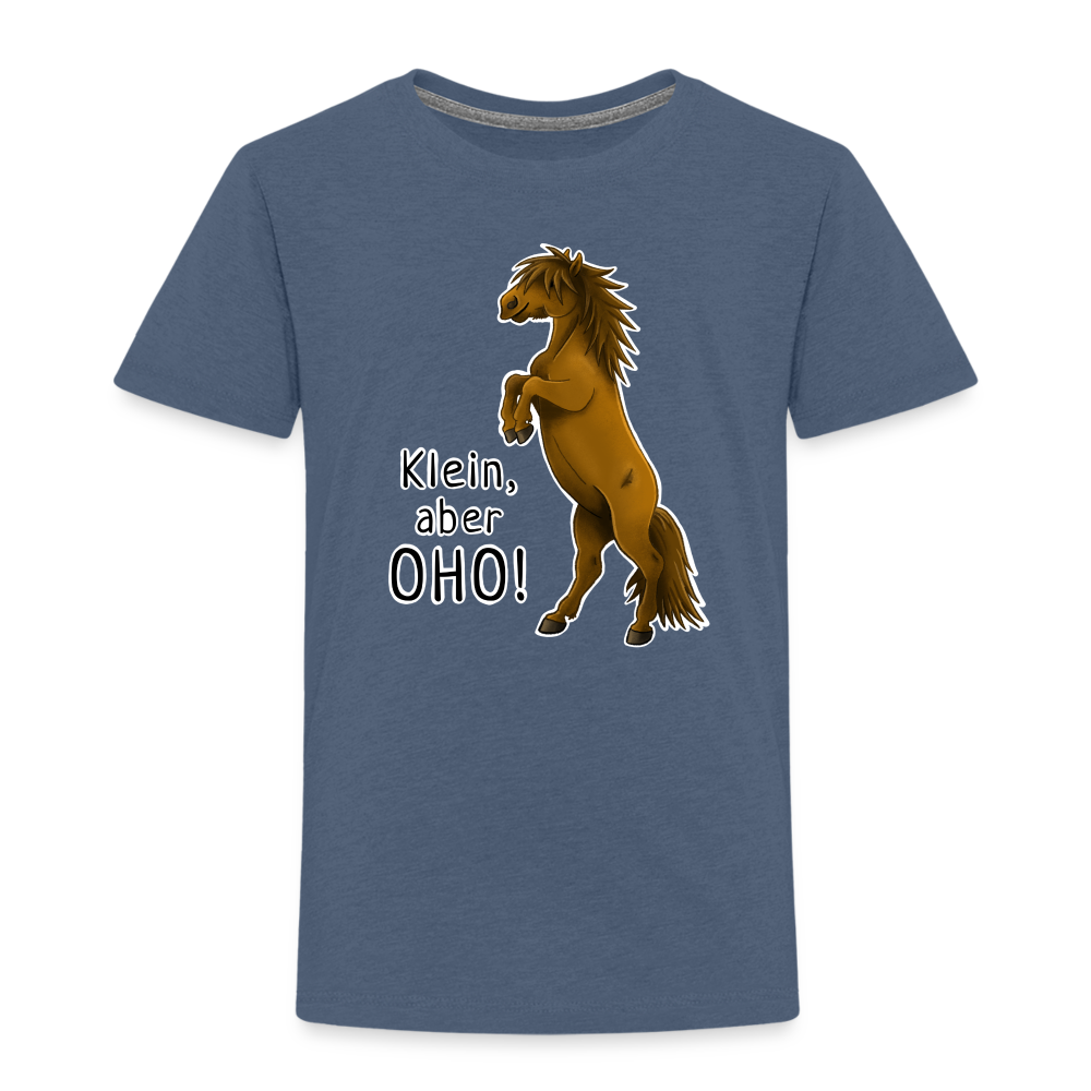 "Oho!" llustrations-Stil - Kinder T-Shirt - Blau meliert