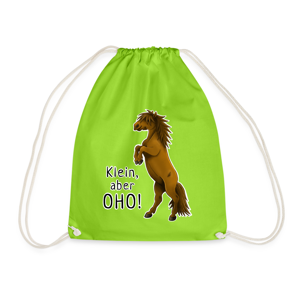 "Oho!" llustrations-Stil - Stallbeutel - Neongrün