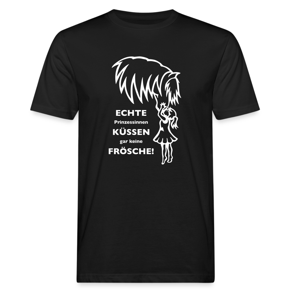 "Prinzessinnen-Kuss" Grafik-Stil - Männer Bio-T-Shirt - Schwarz
