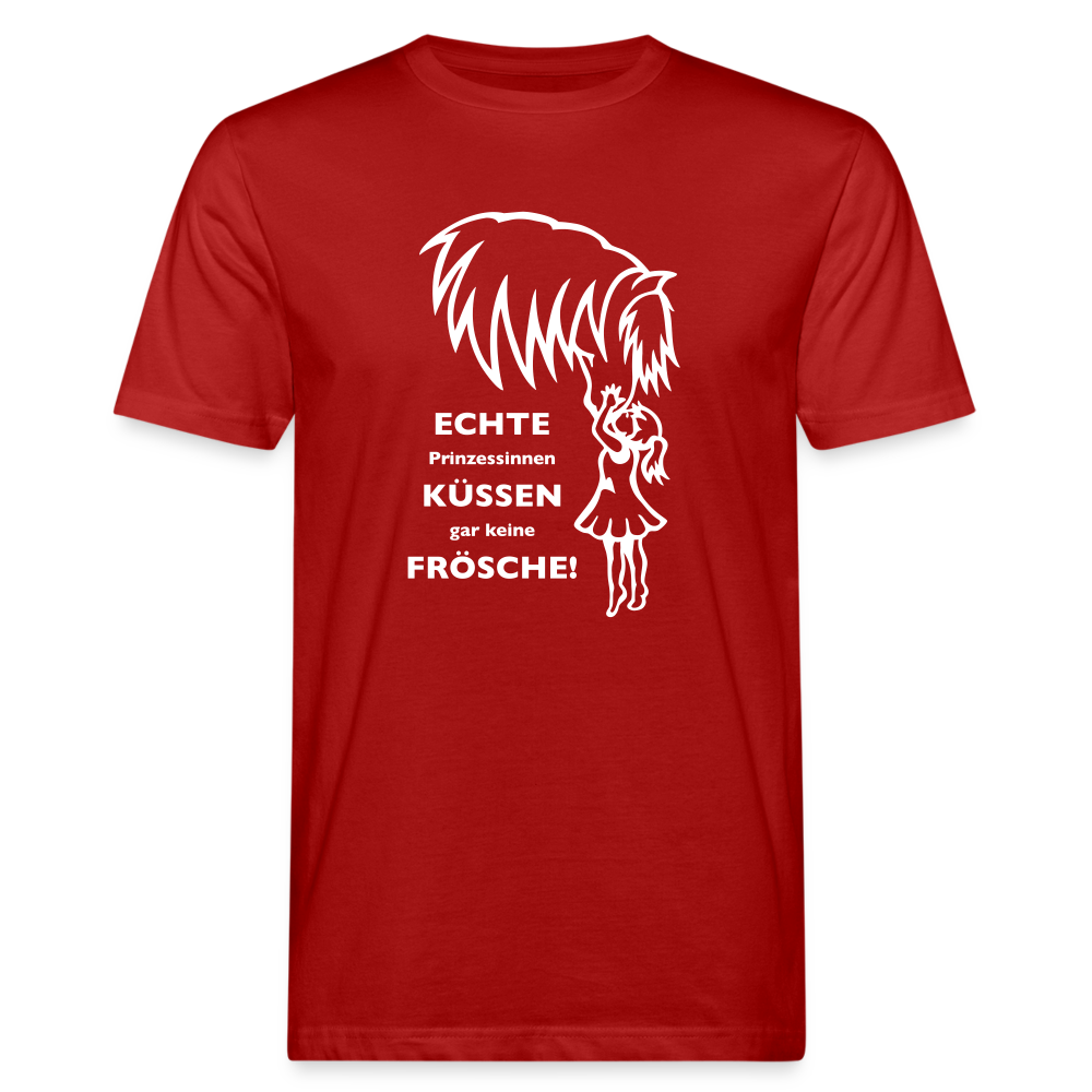 "Prinzessinnen-Kuss" Grafik-Stil - Männer Bio-T-Shirt - Dunkelrot