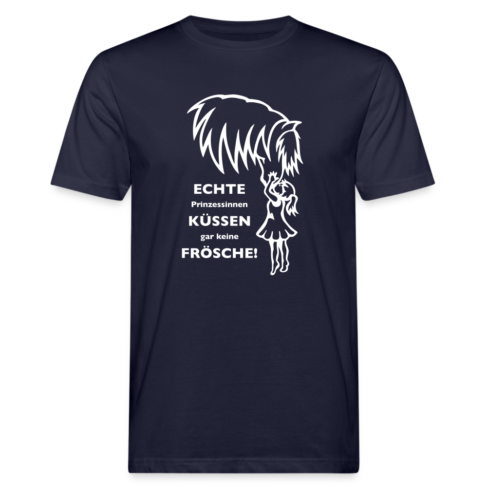 "Prinzessinnen-Kuss" Grafik-Stil - Männer Bio-T-Shirt - Navy