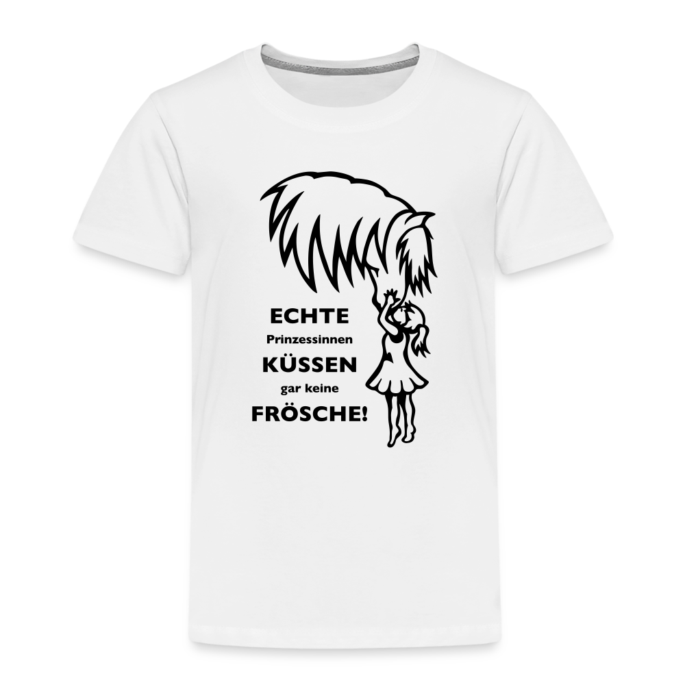 "Prinzessinnen-Kuss" Grafik-Stil - Kinder T-Shirt - weiß