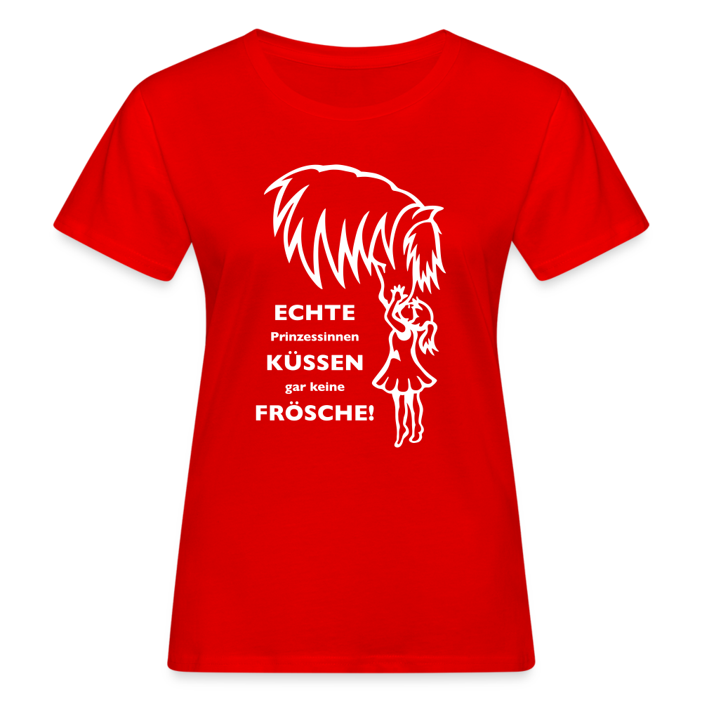 "Prinzessinnen-Kuss" Grafik-Stil - Frauen Bio-T-Shirt - Rot