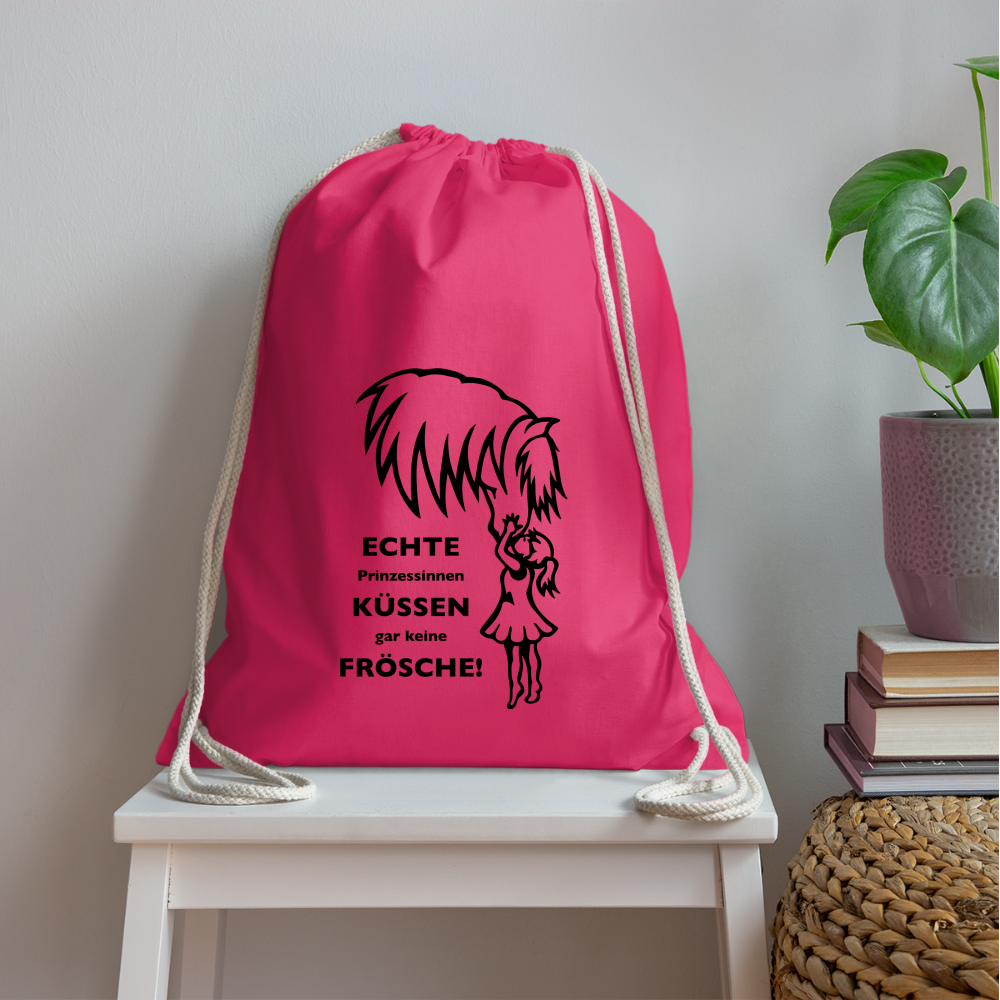 "Prinzessinnen-Kuss" Grafik-Stil - Stallbeutel - Fuchsia