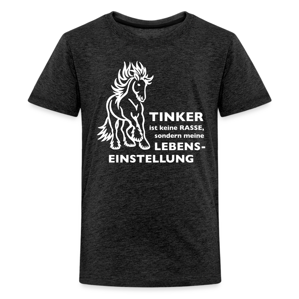 "Lebenseinstellung Tinker" Grafik-Stil - Teenager T-Shirt - Anthrazit
