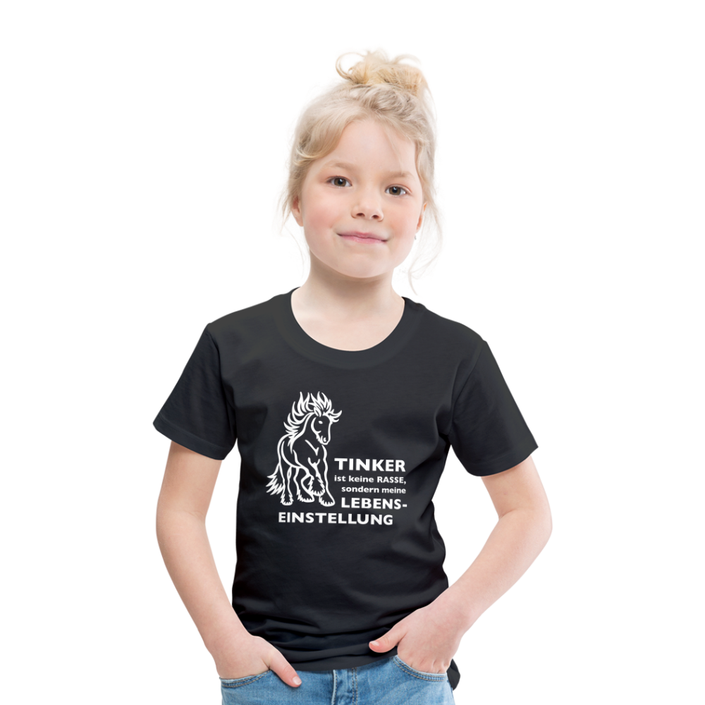 "Lebenseinstellung Tinker" Grafik-Stil - Kinder T-Shirt - Schwarz