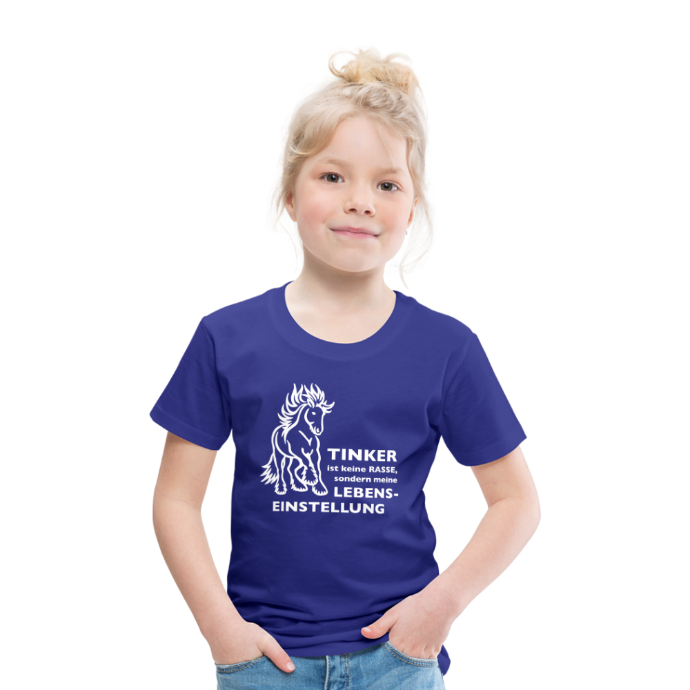 "Lebenseinstellung Tinker" Grafik-Stil - Kinder T-Shirt - Königsblau